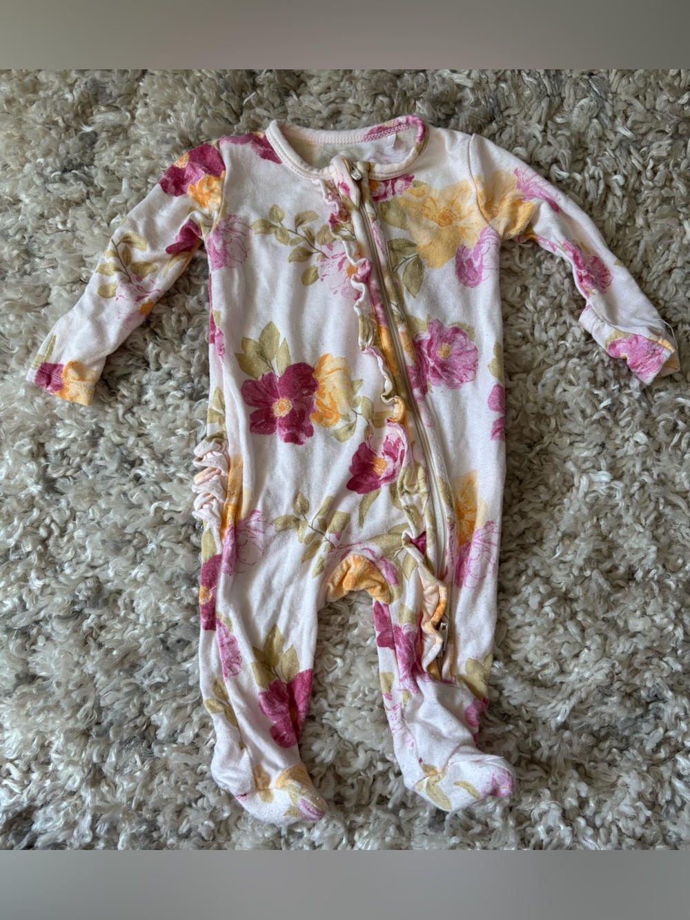 Angel Dear Floral One-Piece Pajamas